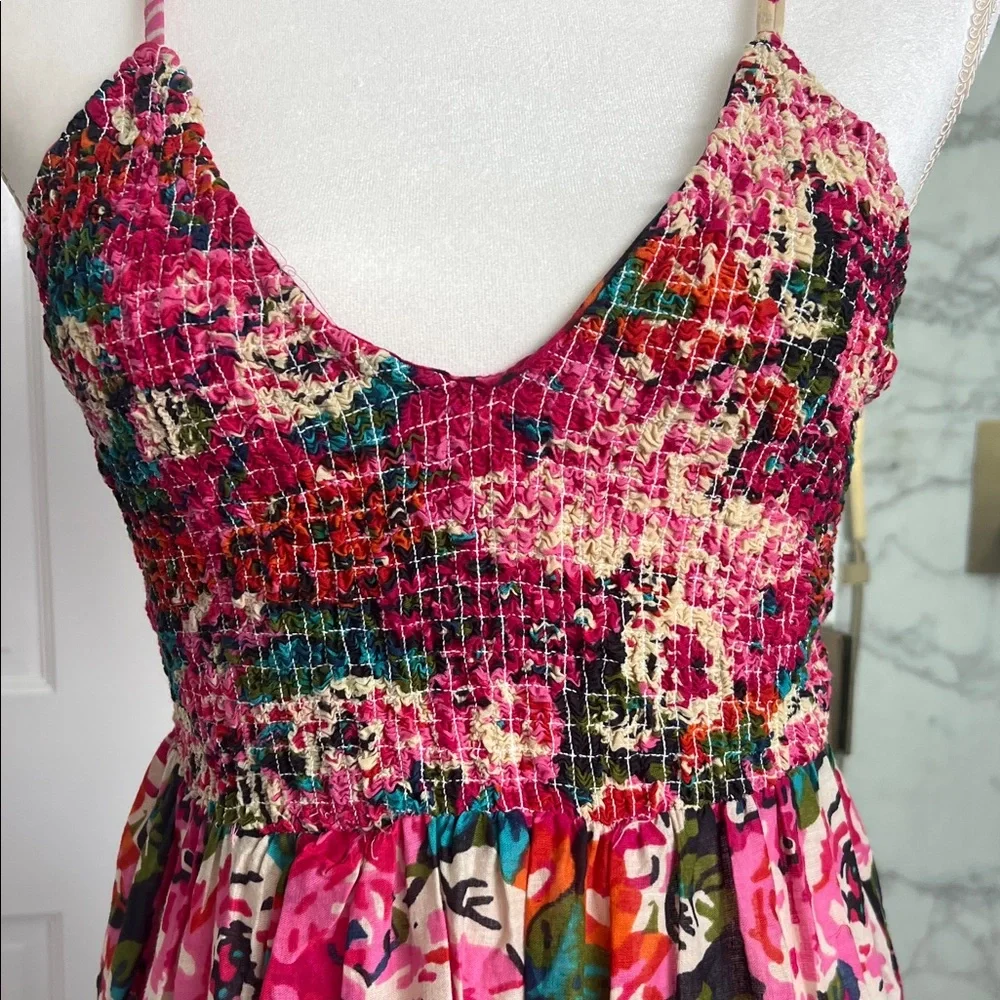 Floral Antica Sartoria Maxi Dress - Pink and Green AOS - Picture 2 of 9